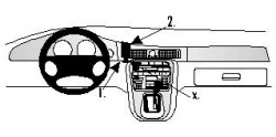 Fixation voiture Proclip  Brodit Jaguar XJ8 Réf 852515