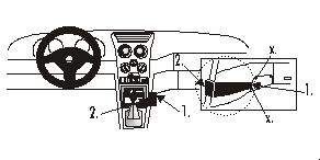 Fixation voiture Proclip  Brodit Alfa Romeo 145 Réf 852518