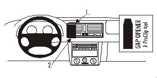 Fixation voiture Proclip  Brodit Volkswagen Golf Réf 852526