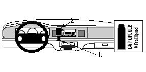 Fixation voiture Proclip  Brodit Lincoln Town Car Réf 852566