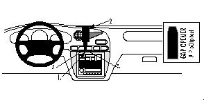 Fixation voiture Proclip  Brodit Daewoo Leganza Réf 852588