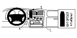 Fixation voiture Proclip  Brodit Toyota HiLux Réf 852594