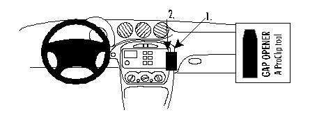 Fixation voiture Proclip  Brodit Pontiac Grand Am Réf 852602