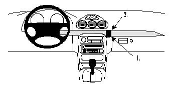 Fixation voiture Proclip  Brodit Chrysler 300M Réf 852616