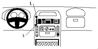 Fixation voiture Proclip  Brodit Nissan Interstar Réf 852626