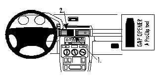 Fixation voiture Proclip  Brodit Land Rover Freelander Réf 852627