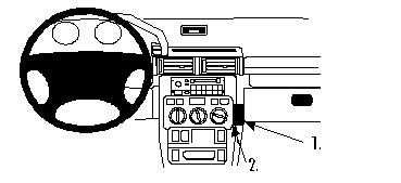 Fixation voiture Proclip  Brodit Land Rover Freelander Réf 852628