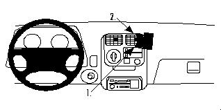 Fixation voiture Proclip  Brodit Suzuki Alto Réf 852632