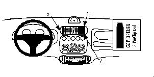 Fixation voiture Proclip  Brodit Fiat Seicento Réf 852634