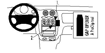 Fixation voiture Proclip  Brodit Chevrolet Matiz Réf 852637