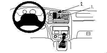 Fixation voiture Proclip  Brodit Chevrolet Tracker Réf 852662