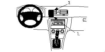 Fixation voiture Proclip  Brodit Skoda Octavia I Réf 852668