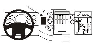 Fixation voiture Proclip  Brodit Mercedes Benz Atego Réf 852686