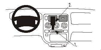 Fixation voiture Proclip  Brodit Honda Logo Réf 852697