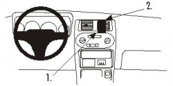 Fixation voiture Proclip  Brodit Daihatsu Sirion Réf 852724