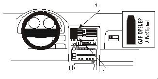 Fixation voiture Proclip  Brodit Lexus LS Series Réf 852748