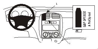 Fixation voiture Proclip  Brodit Mazda Premacy Réf 852753