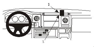 Fixation voiture Proclip  Brodit Toyota LandCruiser 70 Réf 852758