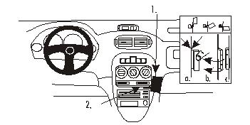 Fixation voiture Proclip  Brodit MG ZR Réf 852785