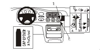 Fixation voiture Proclip  Brodit Ford Escort Réf 852792