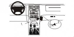 Fixation voiture Proclip  Brodit Nissan Terrano II Réf 852795