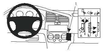 Fixation voiture Proclip  Brodit Nissan Primera  UNIQUEMENT pour P11U. Réf 852797