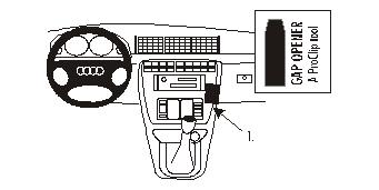 Fixation voiture Proclip  Brodit Audi A4 Avant Réf 852798