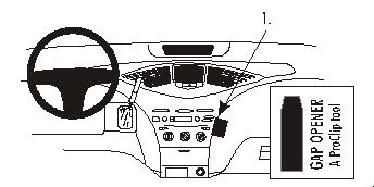 Fixation voiture Proclip  Brodit Toyota Prius Réf 852802