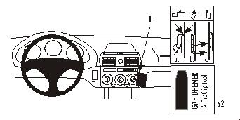 Fixation voiture Proclip  Brodit Toyota MR2 Spyder Réf 852819