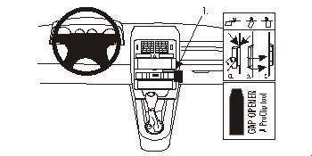 Fixation voiture Proclip  Brodit Audi A2  PAS pour les modèles avec écran de navigation. Réf 852838
