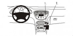 Fixation voiture Proclip  Brodit Peugeot 607 Réf 852850