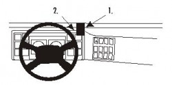 Fixation voiture Proclip  Brodit Volvo FL6 Réf 852859