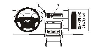 Fixation voiture Proclip  Brodit Audi A4 Avant Réf 852870