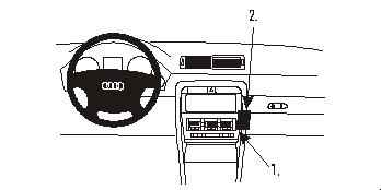 Fixation voiture Proclip  Brodit Audi A4 Avant Réf 852871