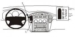 Fixation voiture Proclip  Brodit Toyota Highlander  PAS pour les modèles avec un écran de navigation. Réf 852892