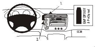 Fixation voiture Proclip  Brodit Acura EL Réf 852903