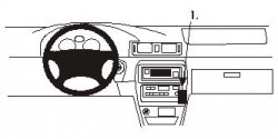 Fixation voiture Proclip  Brodit Toyota Camry Réf 852906