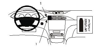 Fixation voiture Proclip  Brodit Renault Laguna Réf 852910