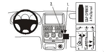 Fixation voiture Proclip  Brodit Kia Carens Réf 852940