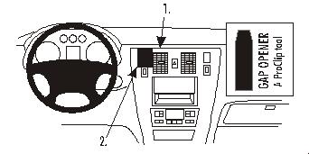 Fixation voiture Proclip  Brodit Hyundai Terracan Réf 853003