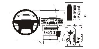 Fixation voiture Proclip  Brodit Toyota Corolla Réf 853020