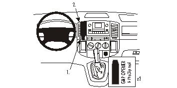 Fixation voiture Proclip  Brodit Toyota Corolla Verso Réf 853022