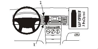 Fixation voiture Proclip  Brodit Toyota Corolla Réf 853025