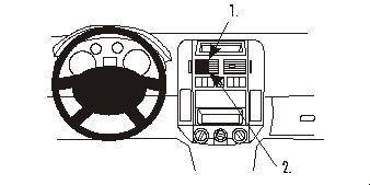 Fixation voiture Proclip  Brodit Volkswagen Polo Réf 853028