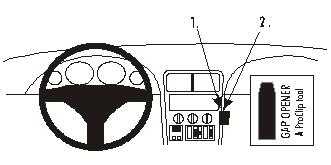 Fixation voiture Proclip  Brodit BMW Z3 Réf 853031