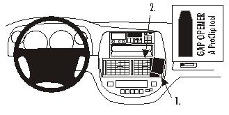 Fixation voiture Proclip  Brodit Chevrolet Rezzo Réf 853033