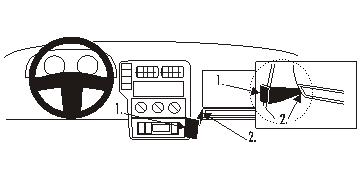 Fixation voiture Proclip  Brodit Volkswagen Caddy Van/Combi Réf 853036