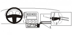 Fixation voiture Proclip  Brodit Volkswagen Caddy Van/Combi Réf 853036