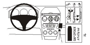 Fixation voiture Proclip  Brodit Mazda 6 Réf 853082