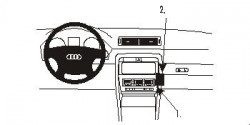 Fixation voiture Proclip  Brodit Audi A4 Cabriolet Réf 853092